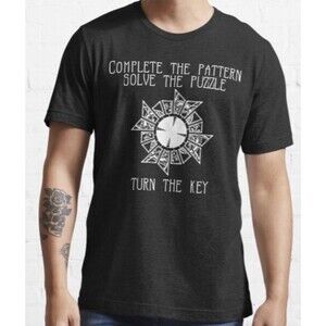 Hellraiser Dark Gray T-Shirt Size L Horror Complete The Pattern Solve The Puzzle